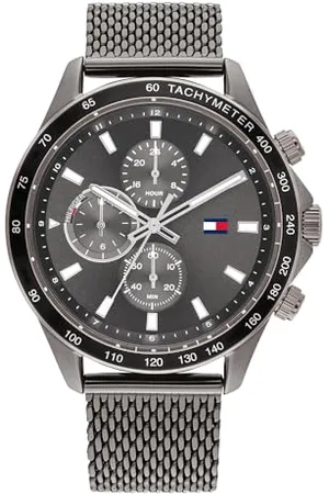 Tommy Hilfiger Multi Zifferblatt Quarz Uhr für Herren mit Rotguss Edelstahl-Mesh-Gliederarmband - 1792019