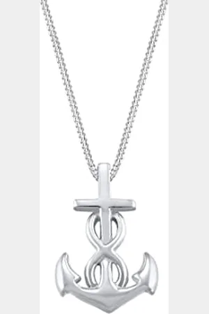Elli Halskette Damen Anker Infinity Kreuz in 925 Sterling