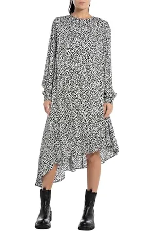 Replay Damen Kleid Langarm All Over Print, (Mehrfarbig), XS
