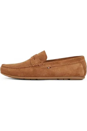 Tommy Hilfiger Herren Loafer aus Wildleder, Braun (Coconut Grove), 42