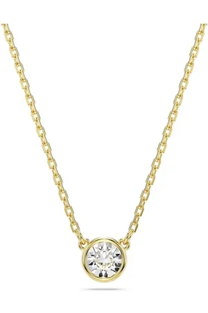Swarovski Imber Anhänger, Weiße, Vergoldete Damenhalskette mit Strahlenden Kristallen
