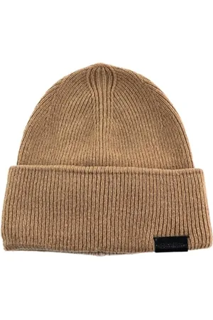 Calvin Klein Herren Leather Patch Docker Beanie K50K510978 Gestrickte Mütze, , OS
