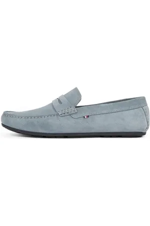 Tommy Hilfiger Herren Loafer aus Wildleder, Grau (Overcast Grey), 46