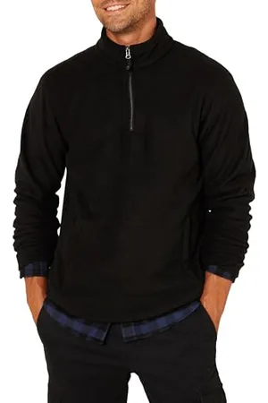 Amazon Herren Polarfleecejacke mit Viertelreißverschluss, , L