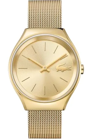 Lacoste Analog Quarzuhr für Damen mit Gelbgoldfarbenes Edelstahlarmband - 2000952