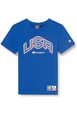 Champion Jungen Legacy Retro Sport B-USA S/S Crewneck T-Shirt, , 9-10 Jahre