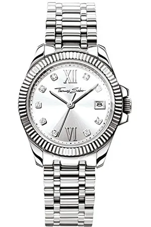 Thomas Sabo Damen Armbanduhr Analog Quarz Edelstahl WA0252-201-201-33 mm