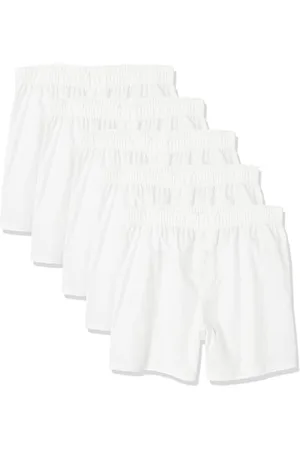 Amazon Herren Boxershorts Unterwäsche aus gewebter Baumwolle (erhältlich in Übergrößen), 5er-Pack, , XL