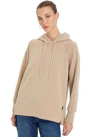 Koton Women Long Sleeve Slit Detail Tissued Hoodie