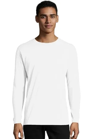Hanes Perfect-T Herren Langarm-T-Shirt (2er-Pack), , 3X-Groß