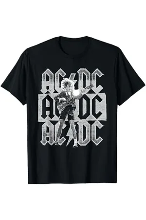 AC/DC Stacked Logo Angus Young Foto von Michael Putland T-Shirt