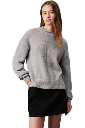 Calvin Klein Jeans Damen Ck Intarsia Loose Sweater J20j224224 Kurzarm Polo, , XS EU