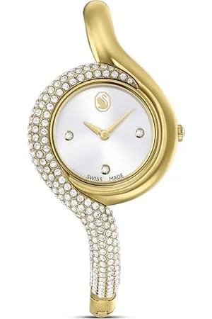 Swarovski Dextera Asymmetric Uhr, Schweizer Produktion, Metallarmband, , Vergoldetes Finish, Einheitsgröße