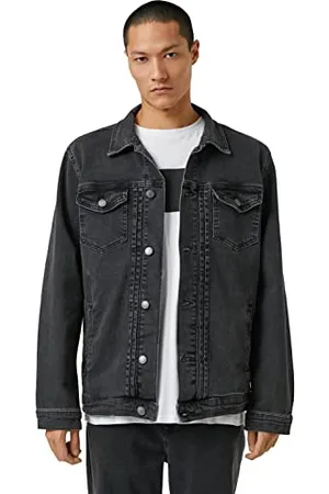 Koton Herren Basic Jean Buttoned Pocket Detailed Classic Neck, , M EU