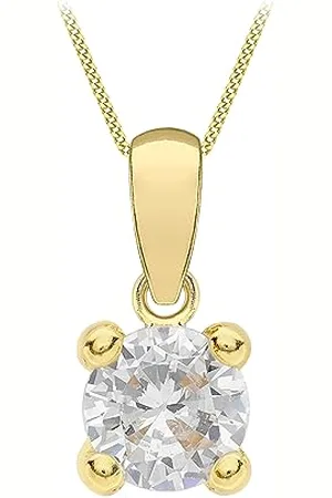 Amazon Halskette mit Anhänger aus 9-karätigem Gold mit Geburtsstein für April (ehemals Amazon Collection)
