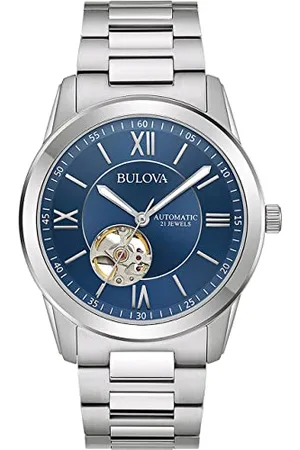 BULOVA Herren Analog Mechanisch Uhr mit Edelstahl Armband 96A281