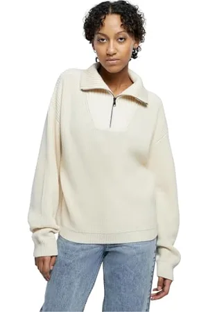Urban classics Damen TB6080-Ladies Oversized Knit Troyer Sweatshirt, , 3XL