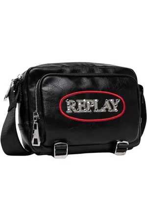Replay Damen Schultertasche mit Nieten, Schwarz (Black 0098), Onesize