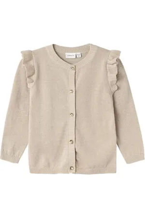 NAME IT Mädchen Nmfabinne Ls Knit Card Noos Strickjacke, , 92 EU