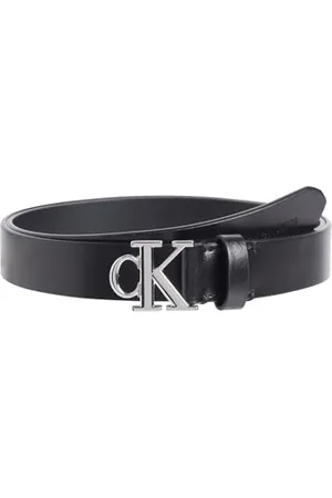 Calvin Klein Jeans Damen Gürtel Runde Schnalle aus Leder, , 65 cm