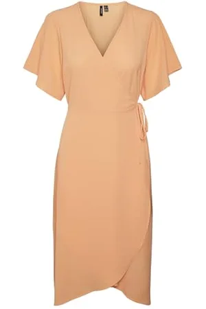 VERO MODA Damen Vmsaki Calf Wrap Dress Ga Noos Kleid, , M EU