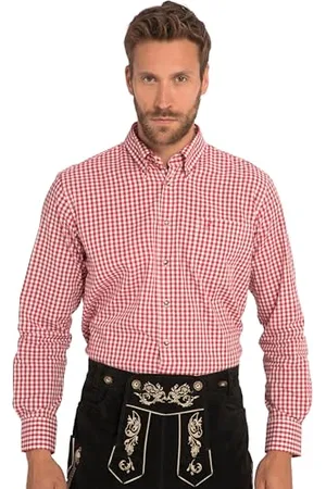 JP 1880 Herren große Größen Übergrößen Menswear L-8XL Karohemd, Trachten, Langarm, Buttondown-Kragen, Modern Fit, bis 8 XL 6XL 748509520-6XL