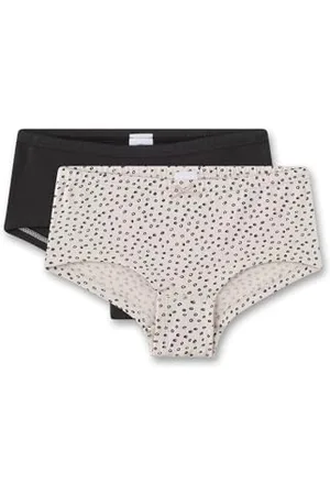Sanetta Mädchen-Cutbrief (Doppelpack) Schwarz & | Hochwertige und nachhaltige Unterhose für Mädchen aus Bio-Baumwolle. Inhalt: 2er Set Unterwäsche für Mädchen 128