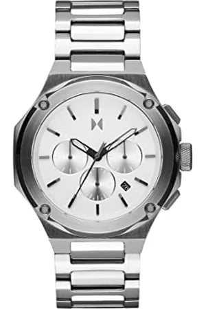 MVMT Chronograph Quarz Uhr für Herren mit Silbernes Edelstahlarmband - 28000225-D