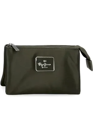 Pepe Jeans Christine Kulturbeutel mit DREI Fächern, , 17,5 x 9,5 x 2 cm, Polyester mit Kunstlederdetails von Joumma Bags, , Talla única, Kulturbeutel mit DREI Fächern