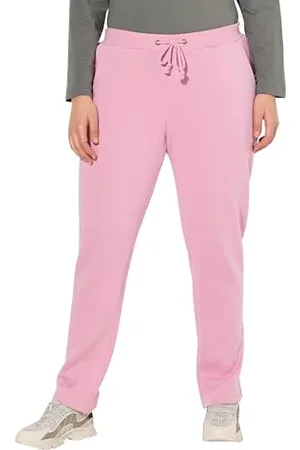 Ulla Popken Damen große Größen Übergrößen Plus Size Sweathose, kuschelweiche Innenseite, Elastikbund