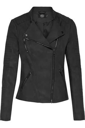 ONLY Damen Onlava Pu Biker OTW Noos Jacke, Schwarz, 34 EU