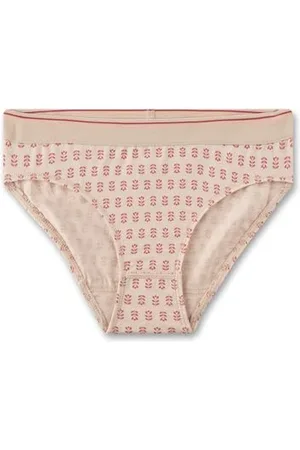 Sanetta Mädchen-Unterhose Rosa | Hochwertige und nachhaltige Unterhose für Mädchen aus Baumwoll-Mix. Slip mit Webbund und Blumenprint | Inhalt: Unterwäsche für Mädchen