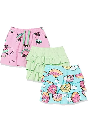 Amazon Mädchen Gestrickte Skortröcke mit Rüschen (zuvor Spotted Zebra), 3er-Pack, , 5 Jahre
