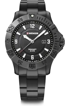 Wenger Herren Armbanduhr Seaforce Ø 43 mm, Swiss Made, Analog Quarz, Wasserdicht bis 200 m, Edelstahl-Armband, , 01.0641.135