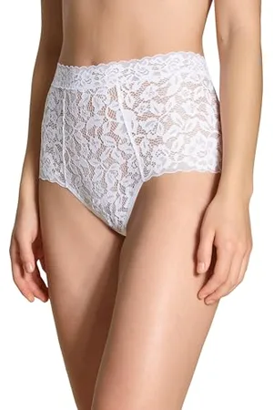 Calida Natural Comfort Lace Slip Damen, High-Waist mit extrabreitem Bund