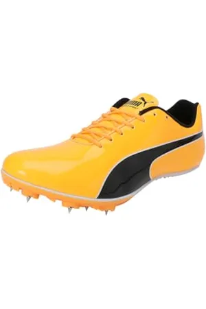 PUMA Unisex Evospeed Sprint 14.5 Track and Field Shoe, Sun Stream Black White, 42.5 EU
