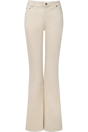 Joe Browns Damen Essentials Ecru High Waisted Bootcut Flared Jeans, , 40