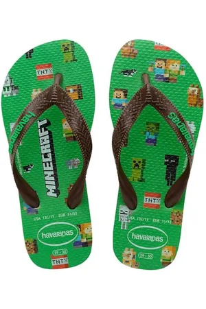 Havaianas Unisex Kinder Baby Minecraft Flipflop,Blattgrün,25/26 EU