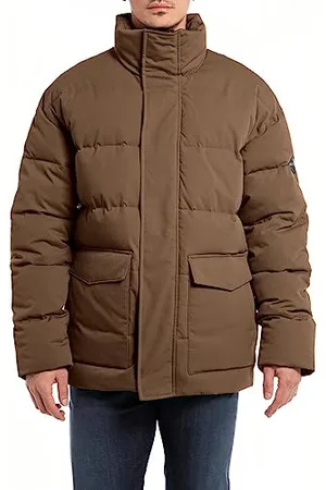 Replay Herren Jacke Winterjacke mit Kapuze, (Rot), S
