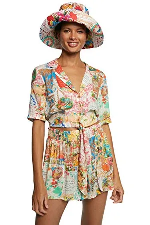 Desigual Womens TOP_Bali Swimwear Cover Up, White, L