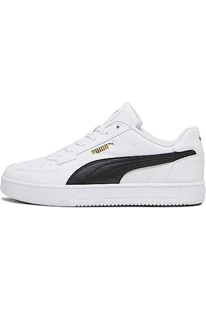 PUMA Unisex CAVEN 2.0 Sneaker, White Black-Gold, 37.5 EU