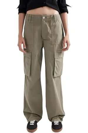 DeFacto Bootcut Jeans Damen Bootcut High Waist Jeans Damen Stretch Schlaghose Wide Leg Jeans Damen Jeans Bootcut Weite Hose Damen Flared Jeans Hose Damen Jeanshose Stretch Straight Fit Cargo