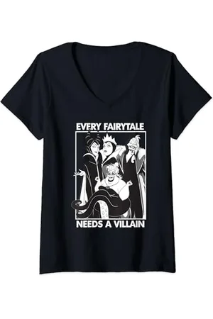 Disney Villains Every Fairytale Needs A Villain T-Shirt mit V-Ausschnitt