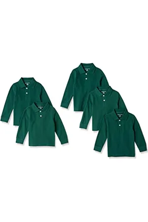 Amazon Jungen Langärmelige Piqué-Poloshirts, 5er-Pack, , 4 Jahre