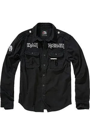 Brandit Maiden Vintage Shirt EDDI LS, Farbe: Black, Größe: 4XL