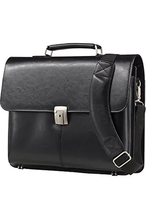 Alassio 47011 Aktentasche FAENZA, Umhängetasche aus echtem Leder, mit Schloss abschließbar, Notebooktasche für Laptops bis 15 Zoll, Businesstasche, ca. 32,5 × 41 × 12 cm
