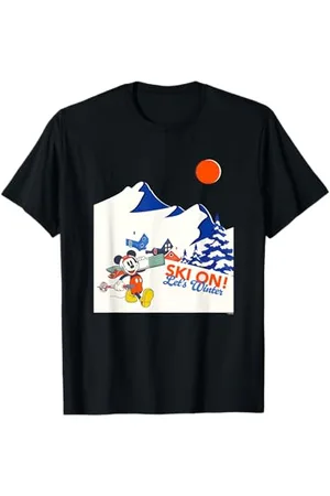 Disney Mickey Mouse Winter Sports Skiing Ski On Let’s Winter T-Shirt