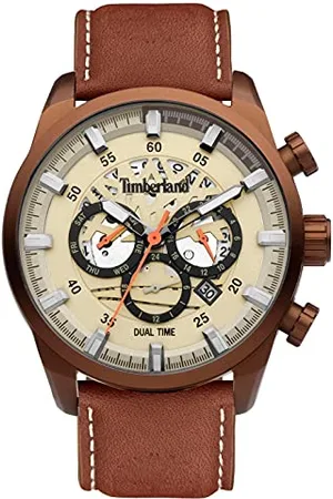 Timberland Herren Analog Quarz Uhr mit Leder Armband TDWGF2100604