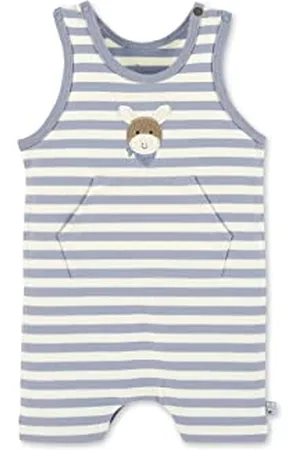 Sterntaler Baby Jungen Strampler GOTS Spieler Esel Emmi - Strampler Baby, Babystrampler - aus Baumwolle (GOTS zertifiziert) - bleu, 56
