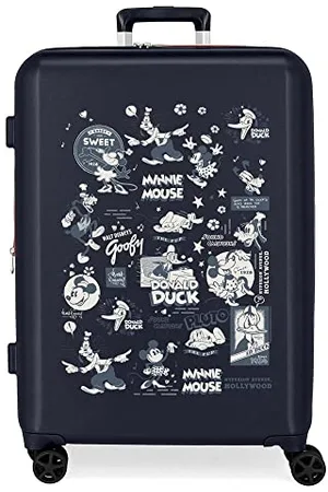 Disney 100 Special Shine Mickey Mittelgroßer Koffer, Blau, 48 x 70 x 26 cm, starres ABS, integrierter TSA-Verschluss, 81 l, 3,98 kg, 4 Doppelräder